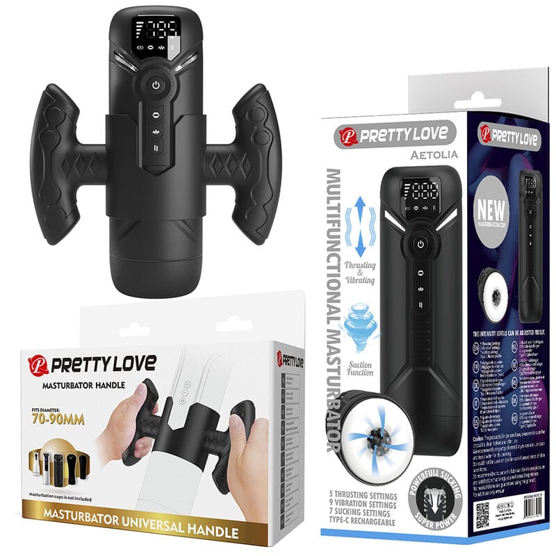 Masturbator Aetola automatisch multifunktional mit Halterung Schwarz