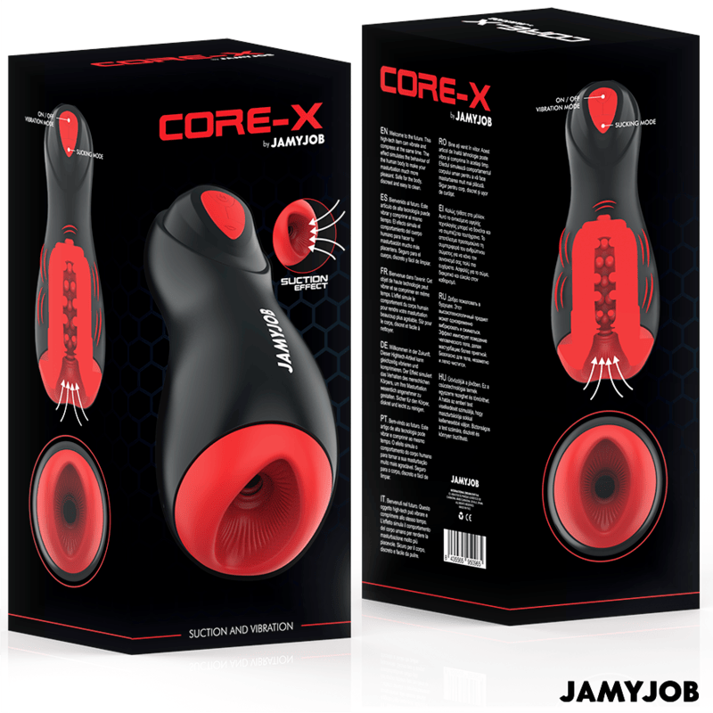 Masturbator Core-x Automatischer 5 Saug- und Vibrationsmodi Schwarz