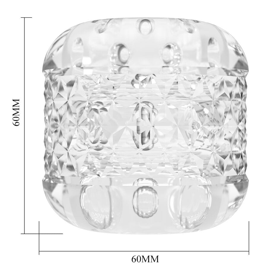 Masturbator Crystle mit zwei Öffnungen 6 x 6 cm – Ansicht 7