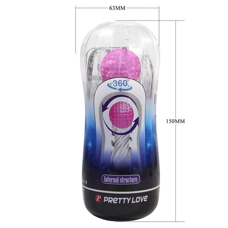 Masturbator-Cup 360° strukturiert Transparent – Ansicht 8
