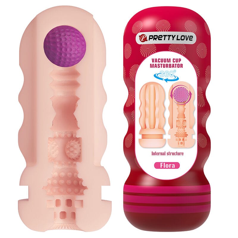 Masturbator Flora Vagina mit Saugnapf und Innenstruktur