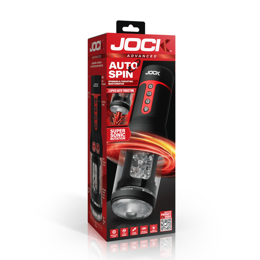 Masturbator Jock Auto Spin rotierend und stoßend Schwarz 13 x Ø 8,1 cm – Ansicht 2