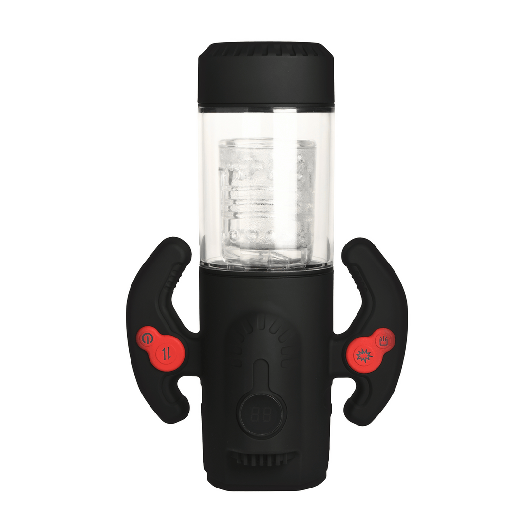 Masturbator Jock Turbo Max rotierend stoßend und saugend Schwarz 14,5 x Ø 8,4 cm – Ansicht 4