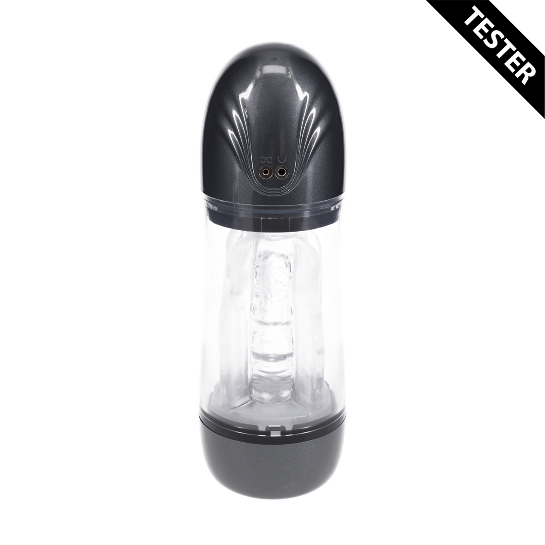 Masturbator SonicPull mit Saug- und Vibrationsfunktion Gun Metal 14 x Ø 8,5 cm – Ansicht 10