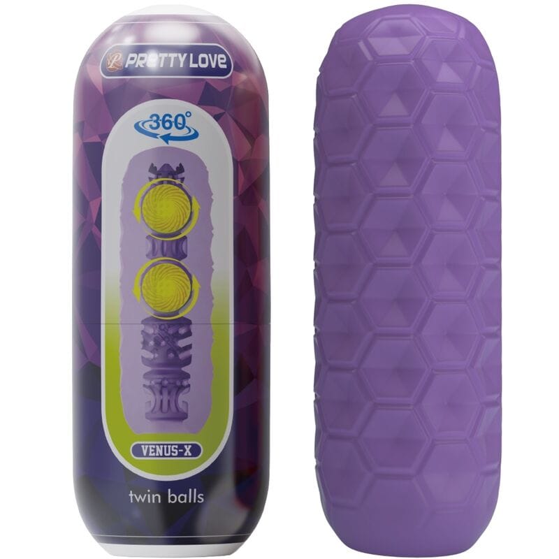 Masturbator Twin Balls Männlicher Lila