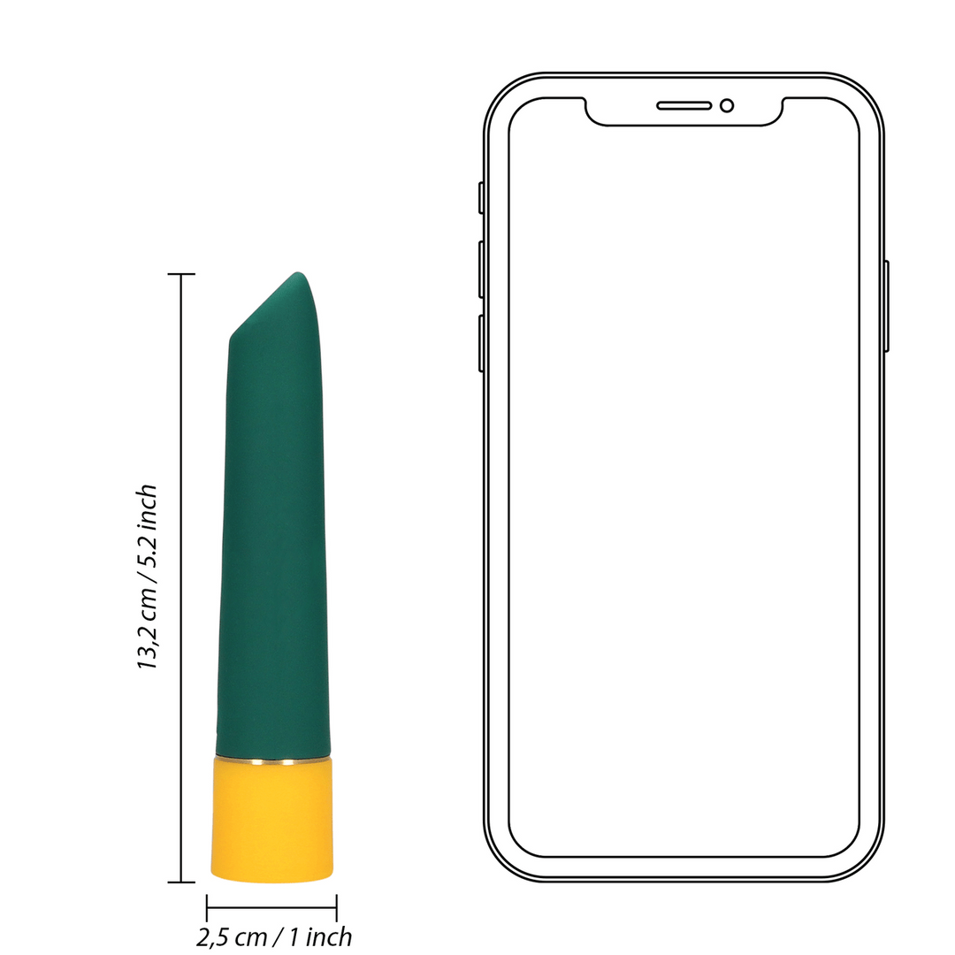 Mini-Vibrator mit USB-Anschluss Dunkelgrün 10,5 x 2 cm – Ansicht 7