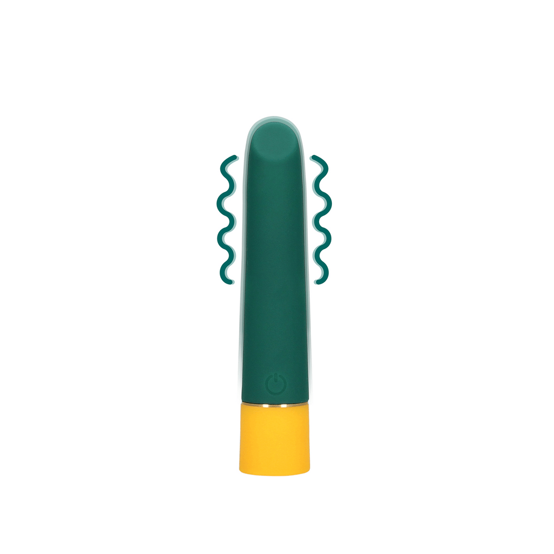 Mini-Vibrator mit USB-Anschluss Dunkelgrün 10,5 x 2 cm