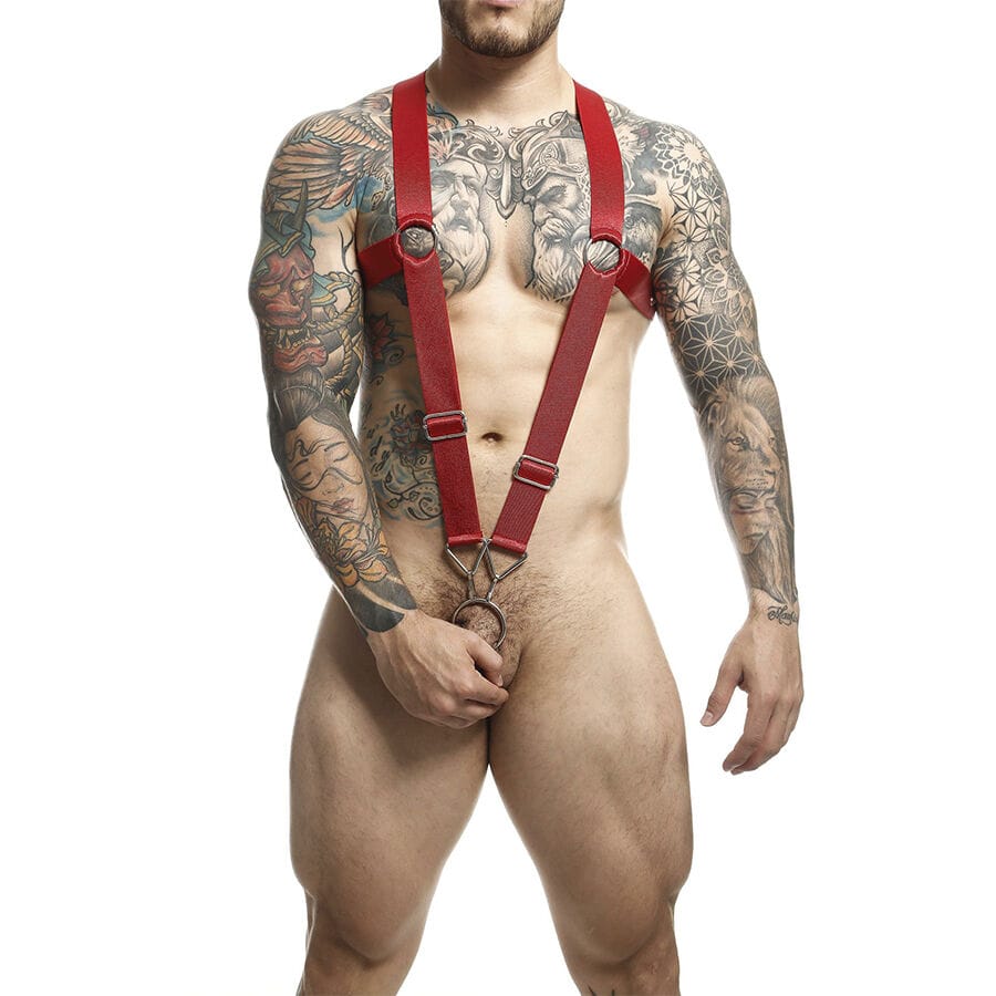 Strap-on Dngeon Cross Back Harness Rot Einheitsgrösse