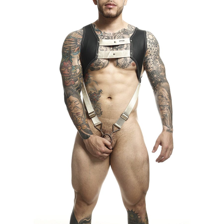 Strap-on Dngeon Harness mit Goldenem Eine