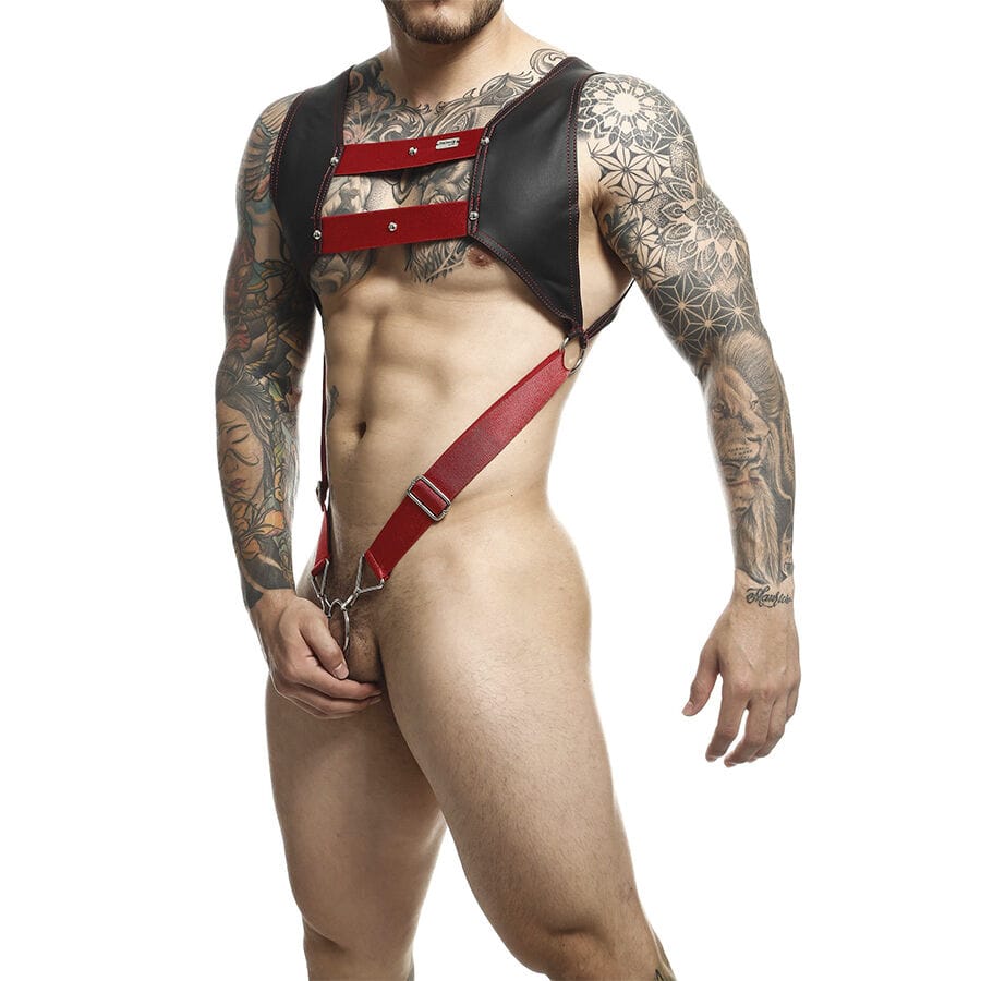 Strap-on Dngeon Harness mit Rotem Eine.1
