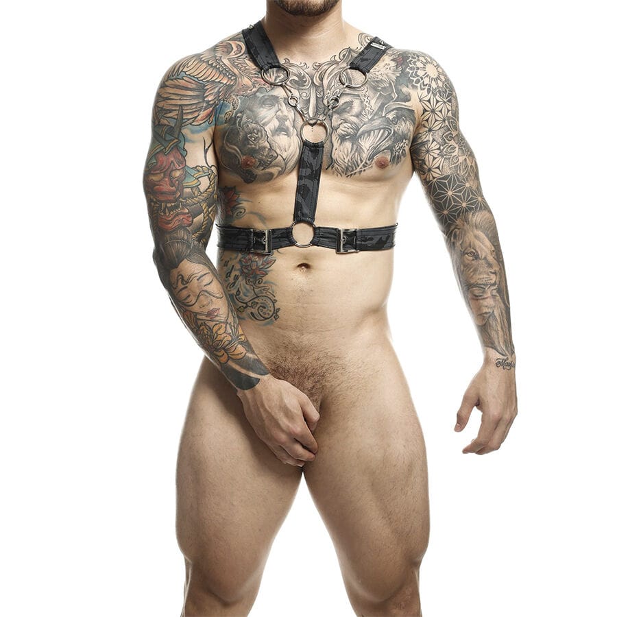 Strap-on Dngeon Silbernes Harness mit Ketten Eine