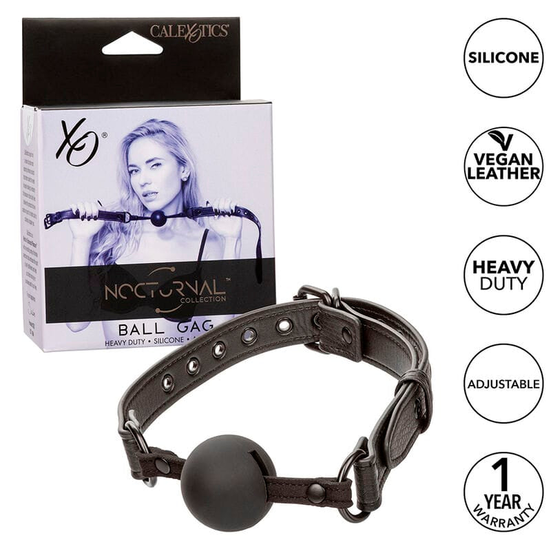Mundknebel Nocturnal Ball Gag Silikon Schwarz – Ansicht 2