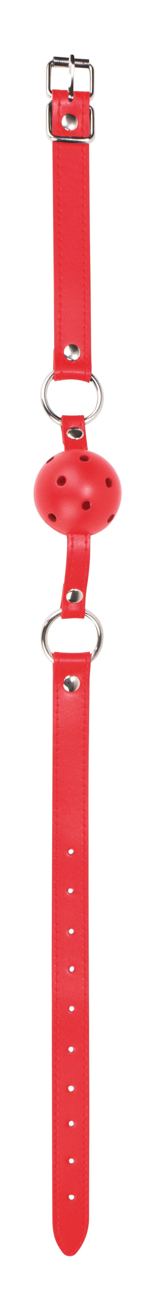 Mundknebelball Leder rot