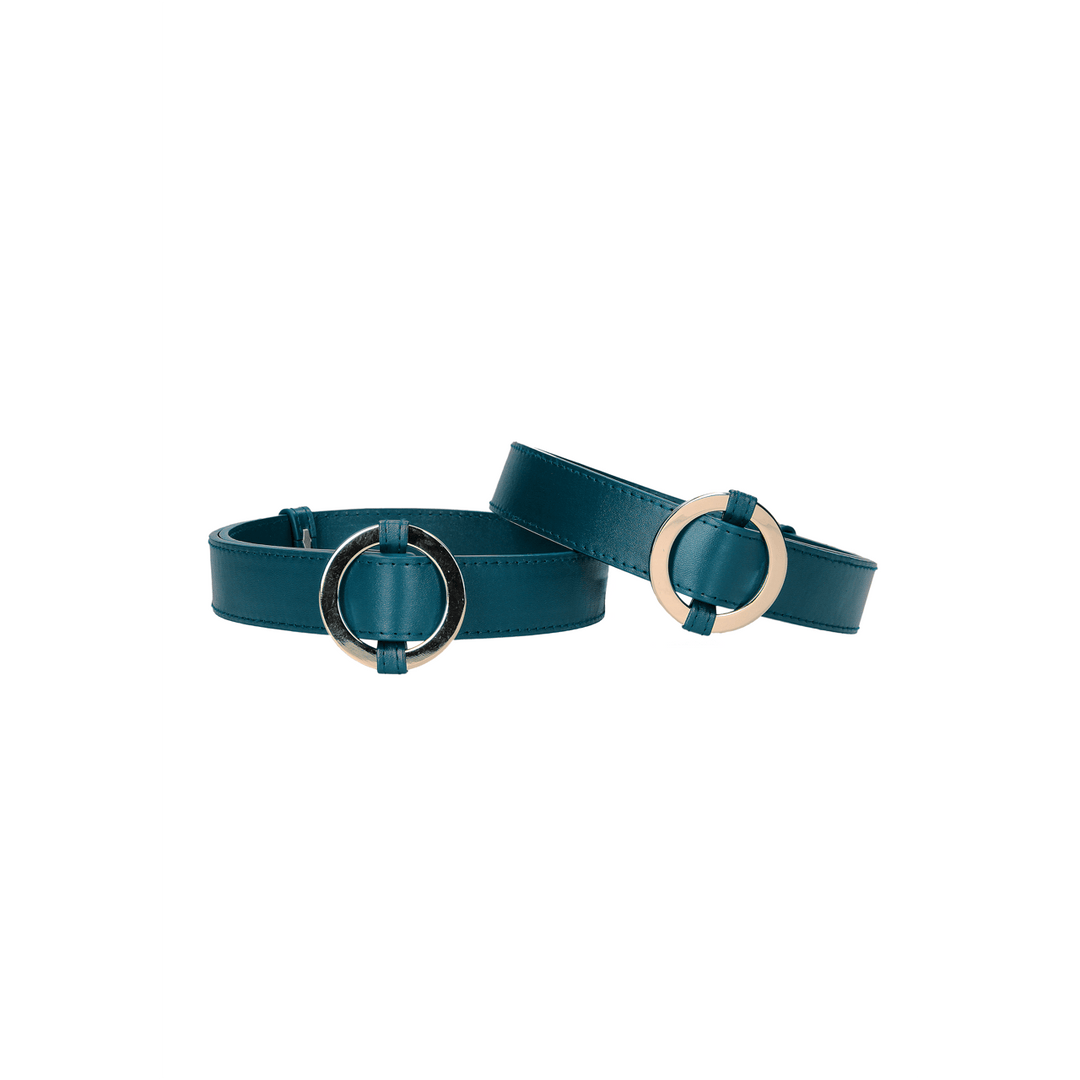 Oberschenkelriemen Ouch mit Ringen Petrol 75,5 cm – Ansicht 4