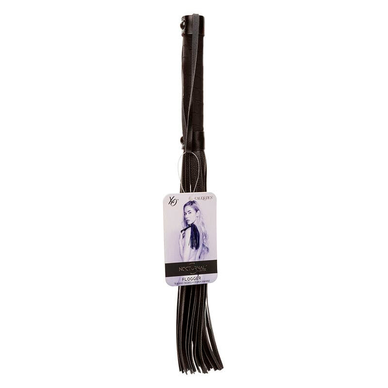 Peitsche Nocturnal Flogger Leder Schwarz