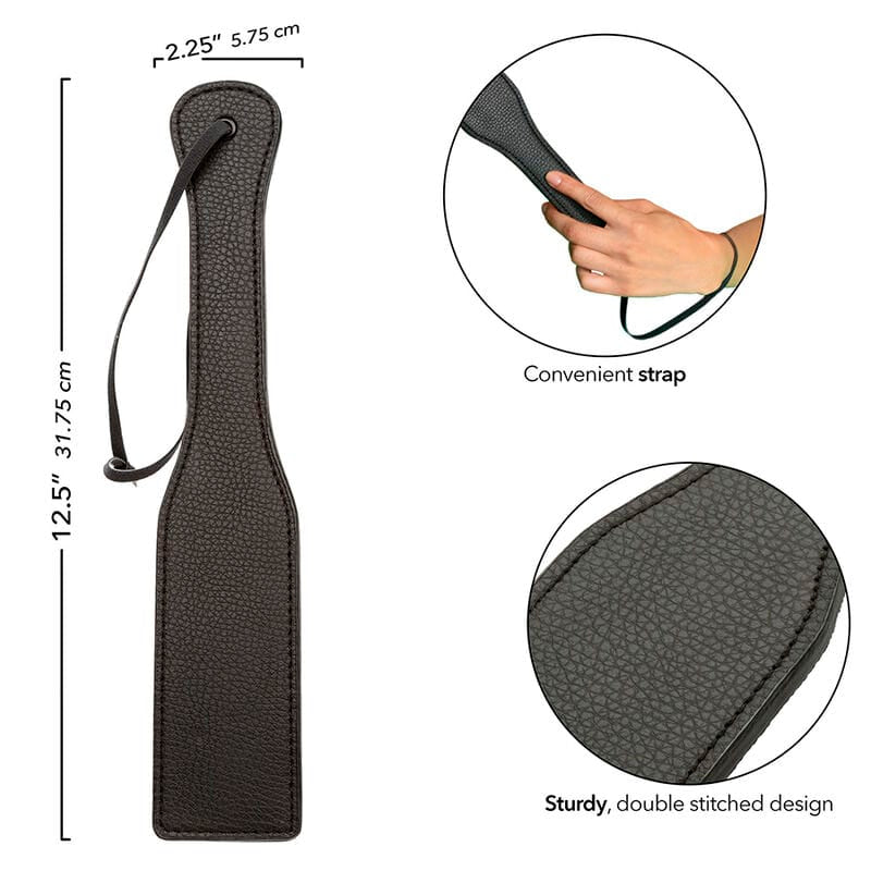 Peitsche Nocturnal Paddle Leder Schwarz