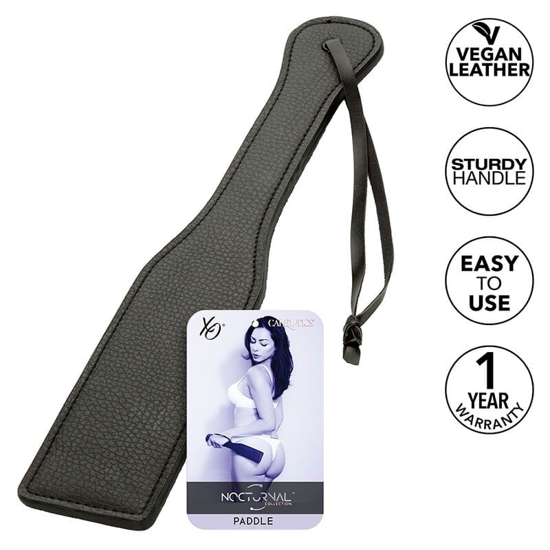 Peitsche Nocturnal Paddle Leder Schwarz