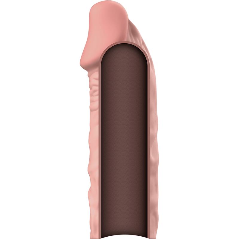 Penishülle V5 aus Flüssigsilikon Natur 11 x 3,5 cm – Ansicht 4