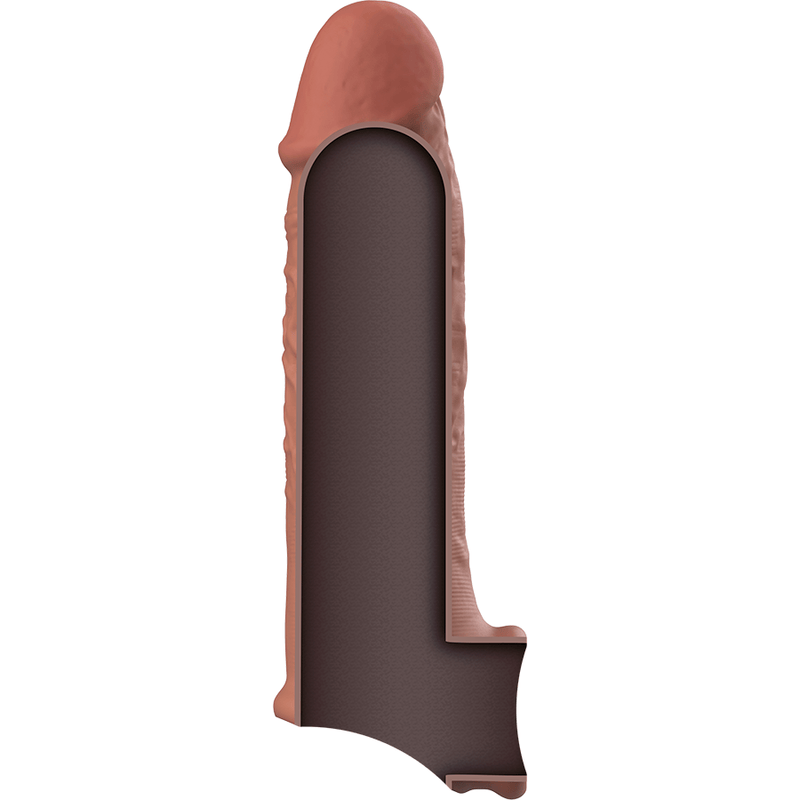 Penishülle V9 aus Flüssigsilikon Braun 13,5 x 3 cm – Ansicht 4