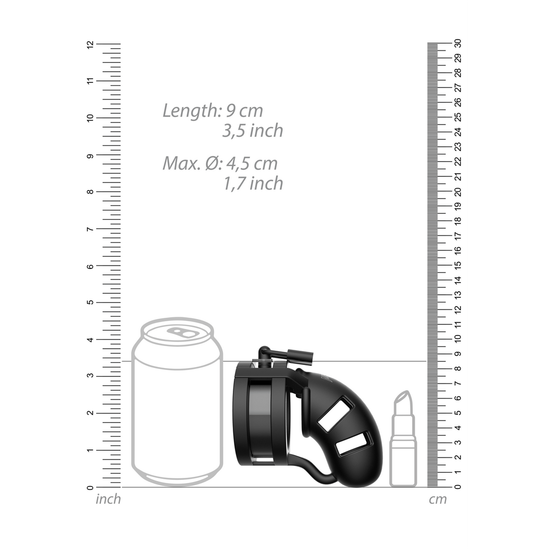 Peniskäfig ManCage 18 mit Ballsplitter aus Silikon Schwarz 11 cm – Ansicht 5