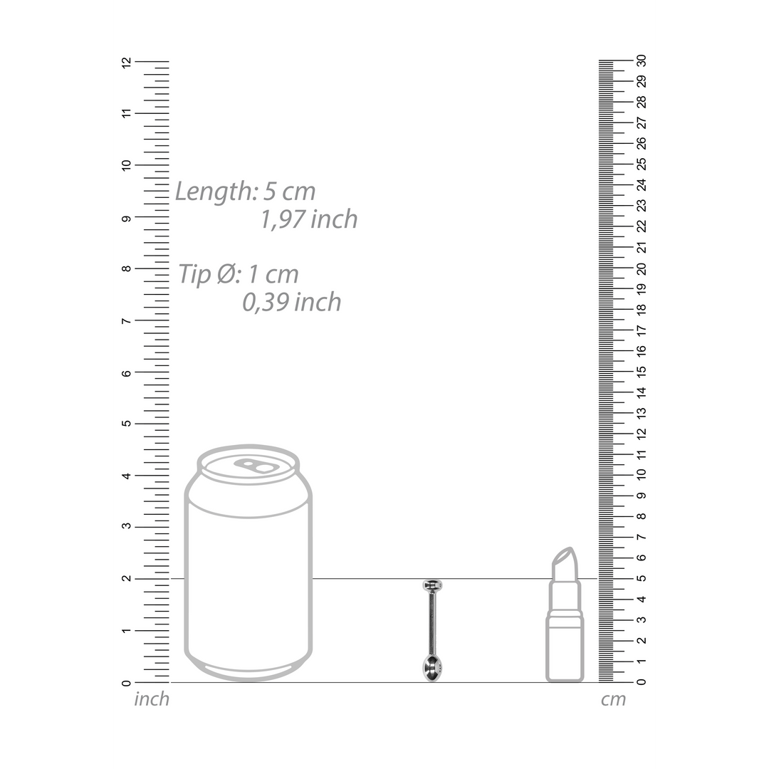 Penisplug Ouch aus Edelstahl mit zwei Kugeln Silber 5 x Ø 1 cm – Ansicht 3
