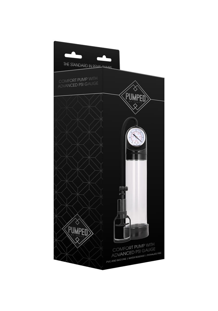 Penispumpe Comfort mit PSI-Anzeige Transparent 20,5 x 6 cm – Ansicht 2