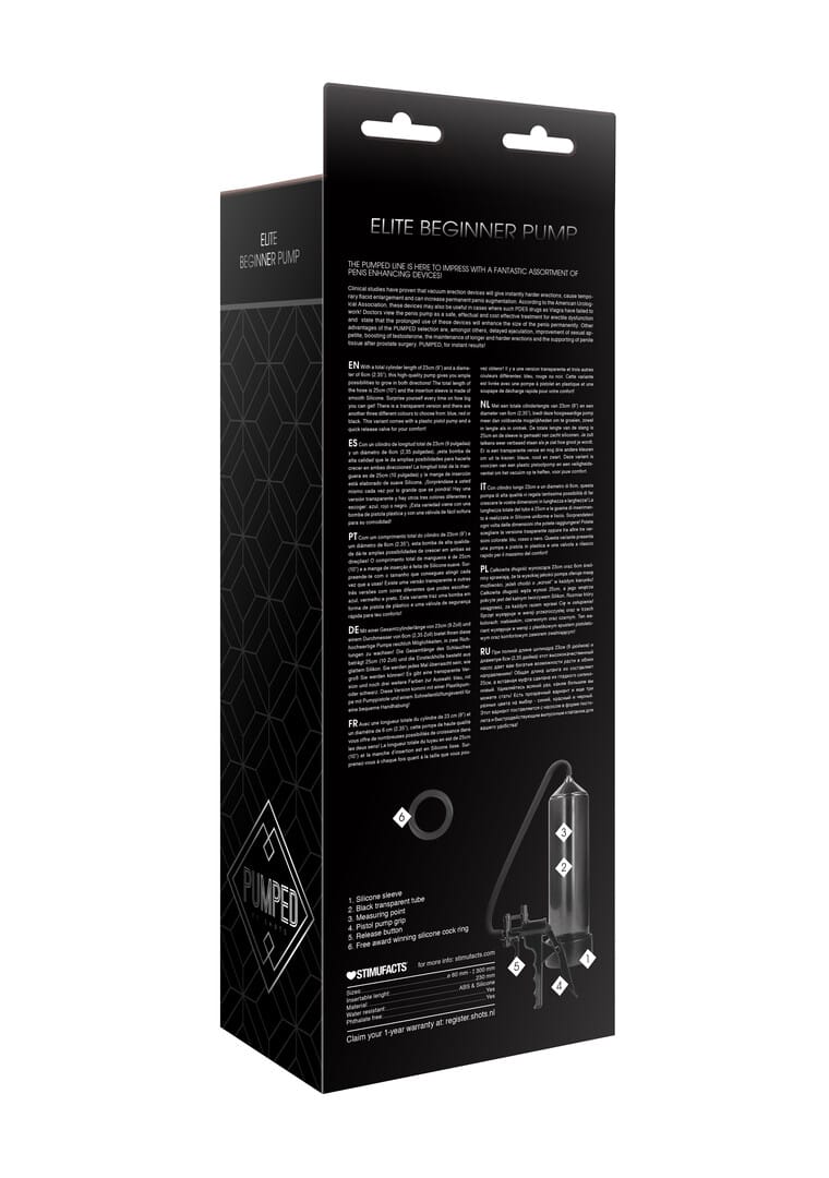 Penispumpe Elite für Anfänger 20,5 x Ø 6 cm – Ansicht 3