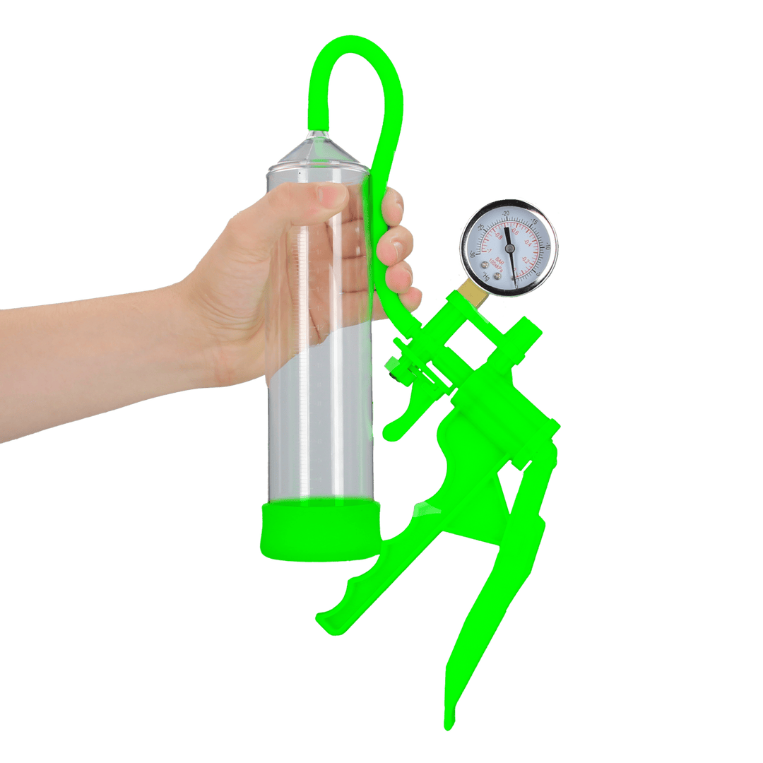 Penispumpe Ouch Elite mit Manometer nachtleuchtend 21 x Ø 6,5 cm – Ansicht 6