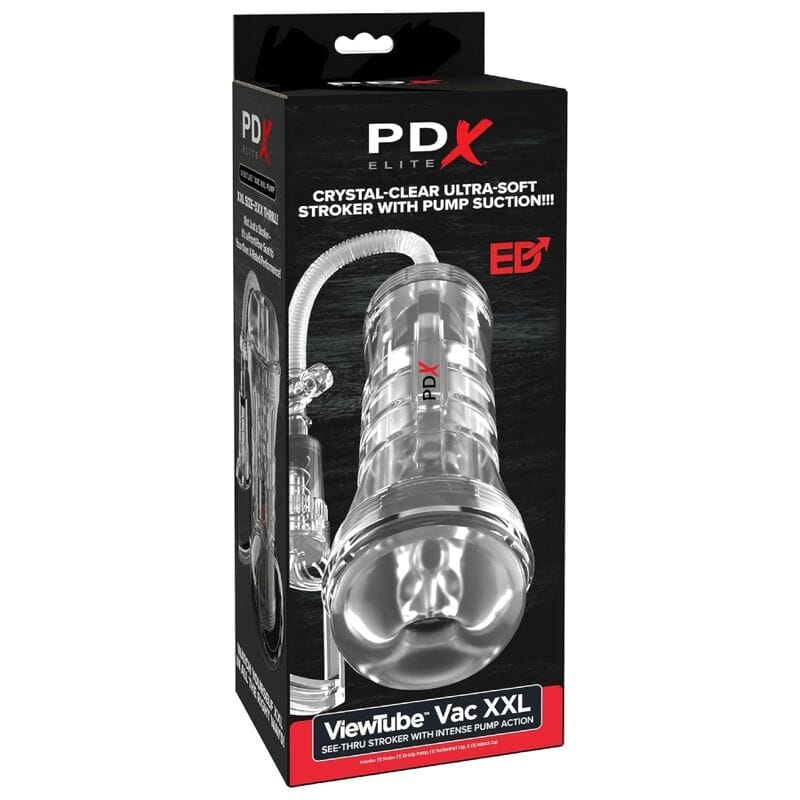 Penispumpe Viewtube Vac XXL Stroker mit Saugpumpe Transparent 27,3 cm – Ansicht 6