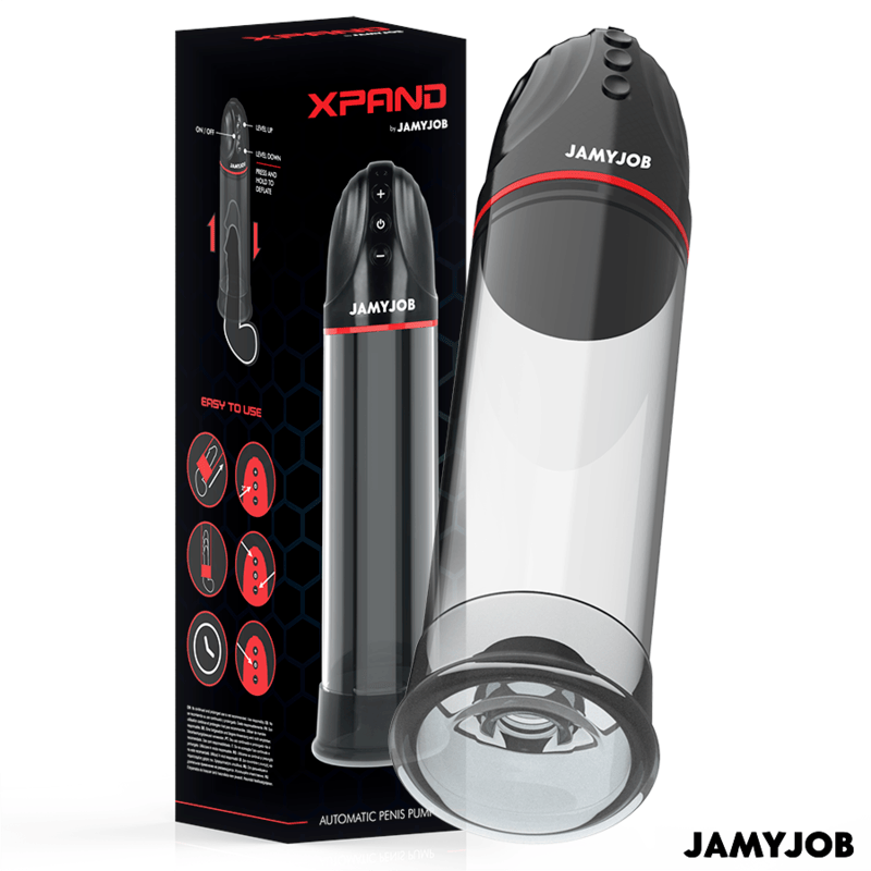 Penispumpe Xpand Automatische Pumpe 3 Saugstufen Grau 30 x 6,5 cm