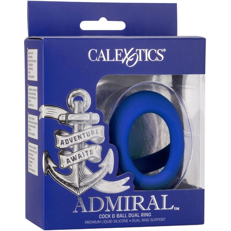 Penisring Admiral Cock Ball Dual Ring Blau Ø 3,75 cm