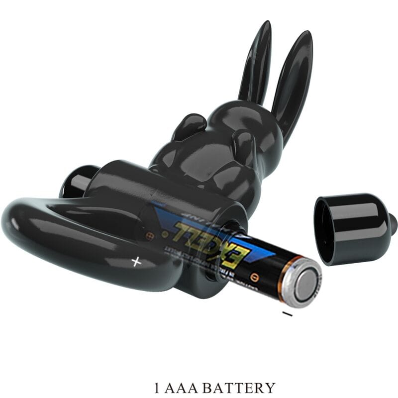 Penisring Aufregender Ring Rabbit Vibratorring 10 Vibrationen Schwarz