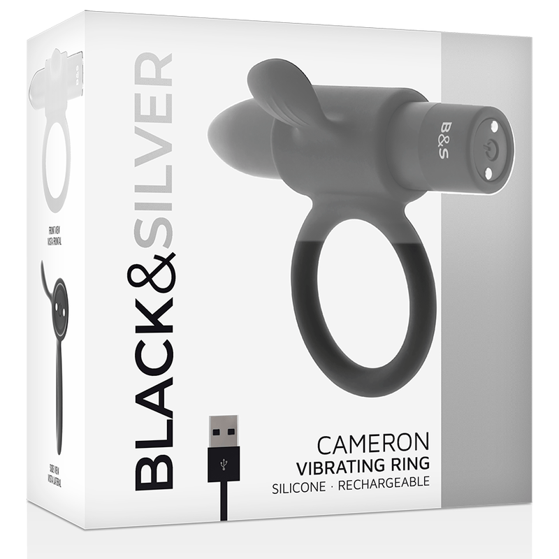 Penisring Cameron Schwarz Wiederaufladbarer Ring Ø 3,5 cm