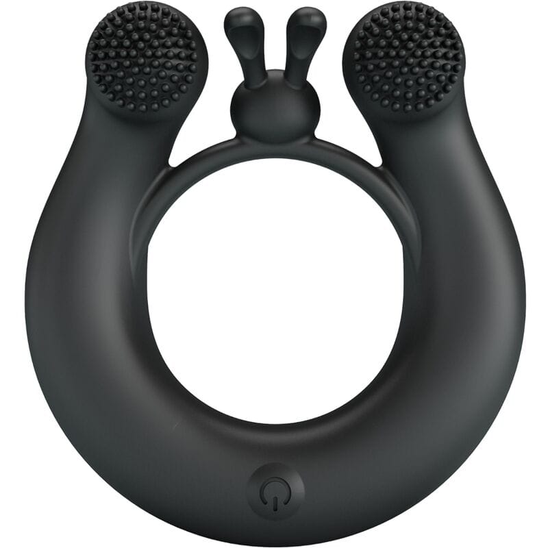 Penisring Dahlia Vibrationsring + Klitorisstimulator 12 Vibrationen Schwarz