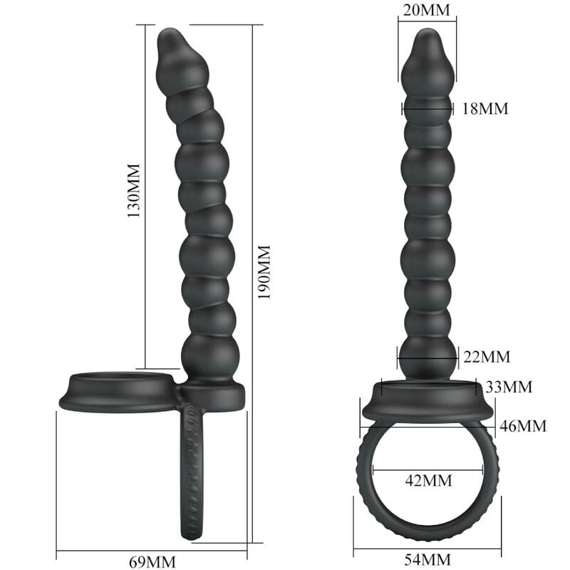 Penisring Dillion Doppelte Penetration Cock Ring Schwarz