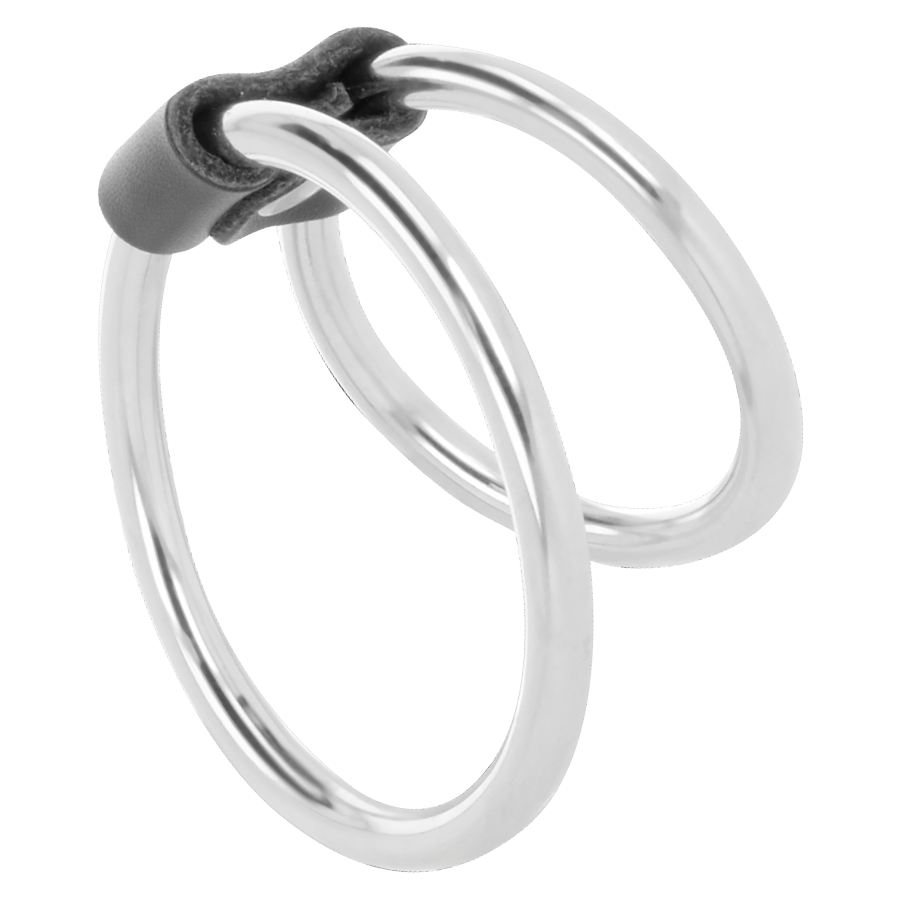 Penisring doppelter aus Metall 5 cm – Ansicht 2