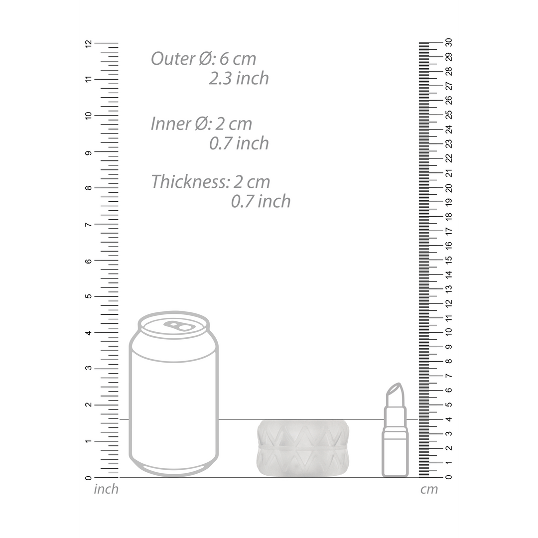 Penisring Nr. 92 Masturbator und Bumper in 1 Durchsichtig 4 x Ø 4 cm – Ansicht 4