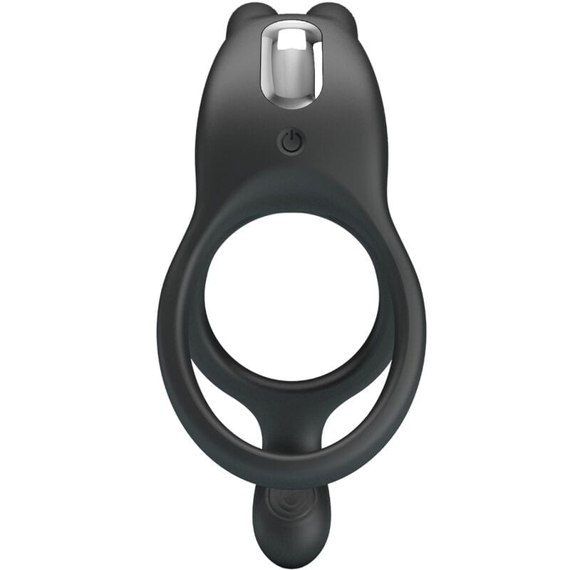 Penisring Seth Doppel-Vibrationsring Rabbit 7 Vibrationen Schwarz