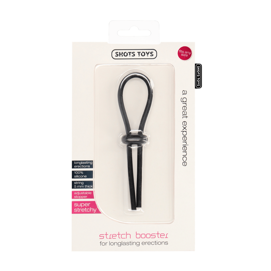 Penisring Stretch Booster als Lasso Schwarz 13,1 cm – Ansicht 2