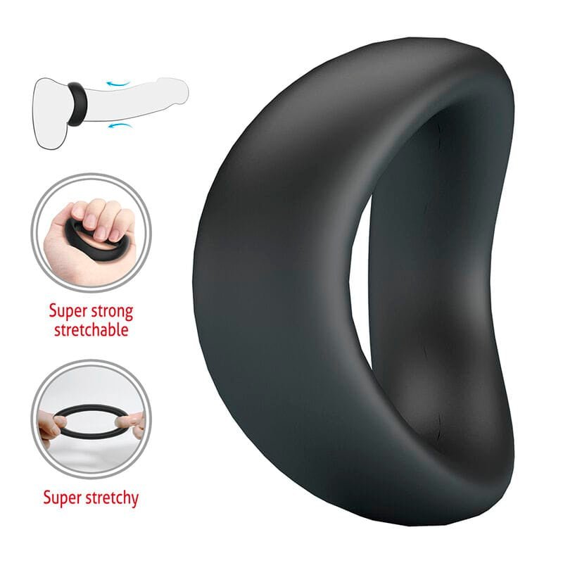 Penisring Valen ergonomisch Silikon Schwarz – Ansicht 6