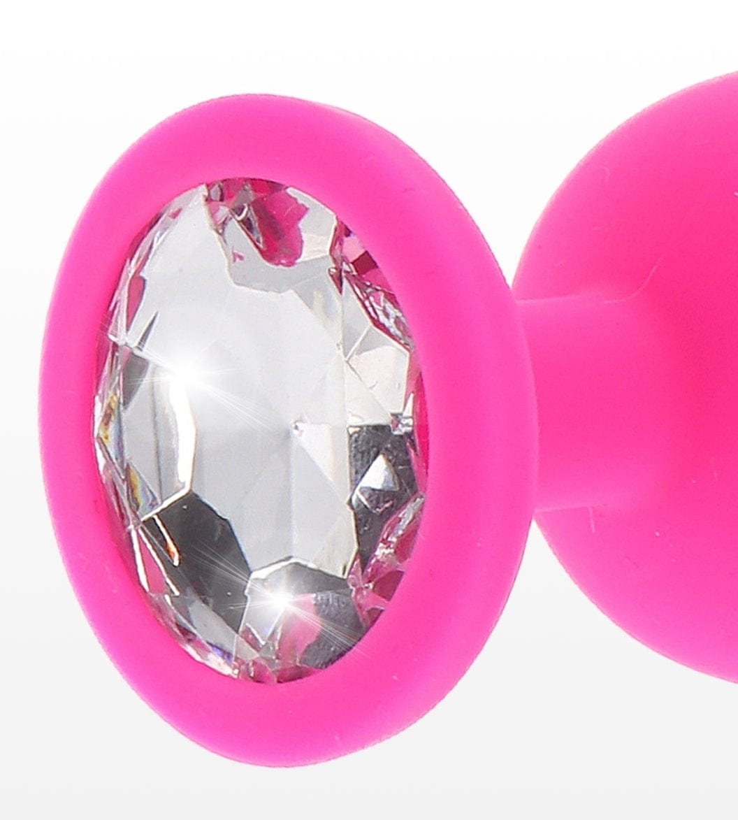 Plug Juwel Diamond Booty L 9 x 4cm Pink
