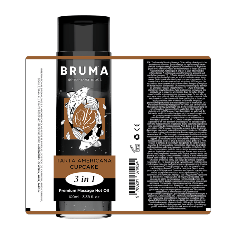 Premium 3-in-1 Massageöl mit Wärmeeffekt Cupcake 100 ml – Ansicht 5