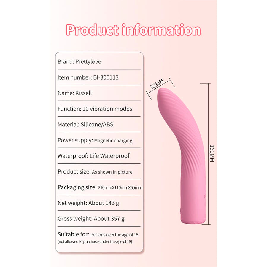 G-Punkt-Vibrator Kisell g-Spot Pink 3,2 x 3,2 cm.9