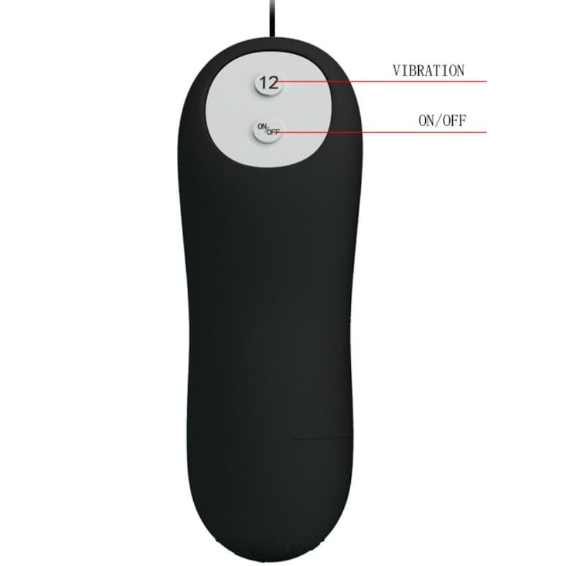 Pretty Love - Silikon Analplug 12 Vibrationsmodi Schwarz