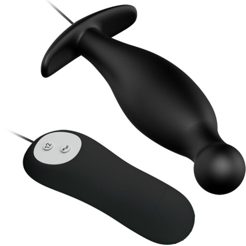 Pretty Love - Silikon Analplug 12 Vibrationsmodi Schwarz