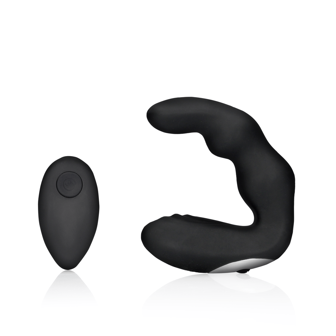 Prostatavibrator Ouch mit Fernbedienung gebogen 9,5 x Ø 3,4 cm