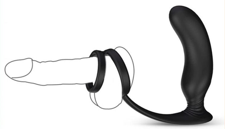 Prostata Vibrator mit Penisring Hotti 11 x 3,2 cm