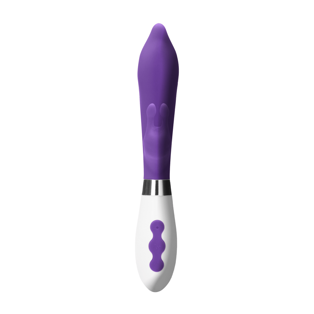Rabbit-Vibrator Adonis mit Akku Violett 21,8 x 3,5 cm – Ansicht 4