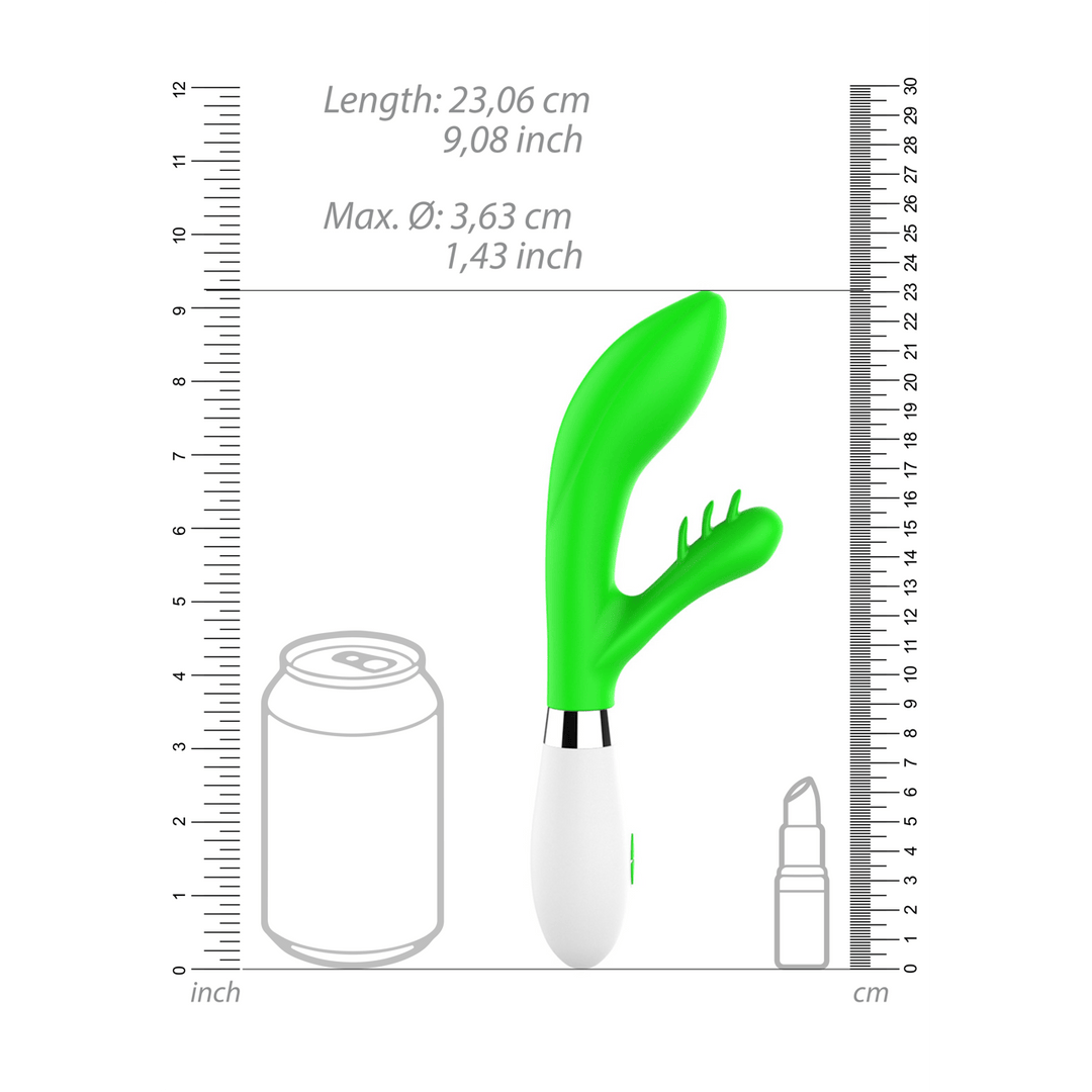 Rabbit-Vibrator Agave mit gefiedertem Arm Grün 23,1 x 3,6 cm – Ansicht 7