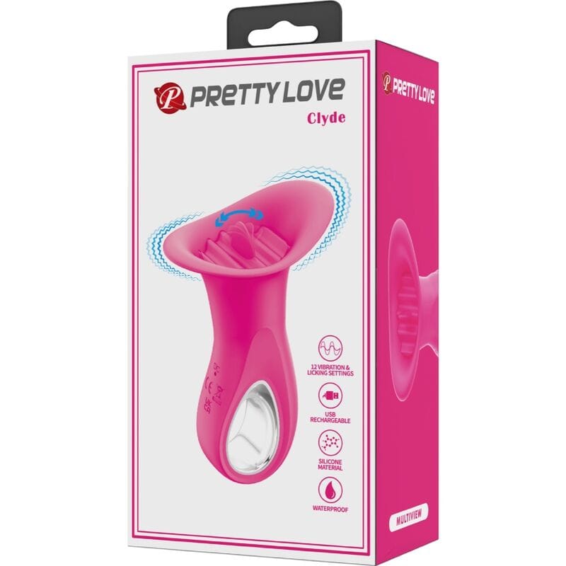 Rabbit-Vibrator Clyde Oralvibrator vibrierende Zunge 12 Vibrationen Rosa – Ansicht 10